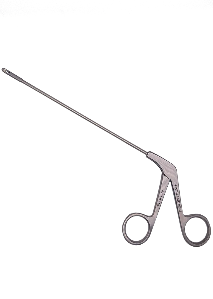 Pinça micro Laringe Sacabocado Reta 18cm
