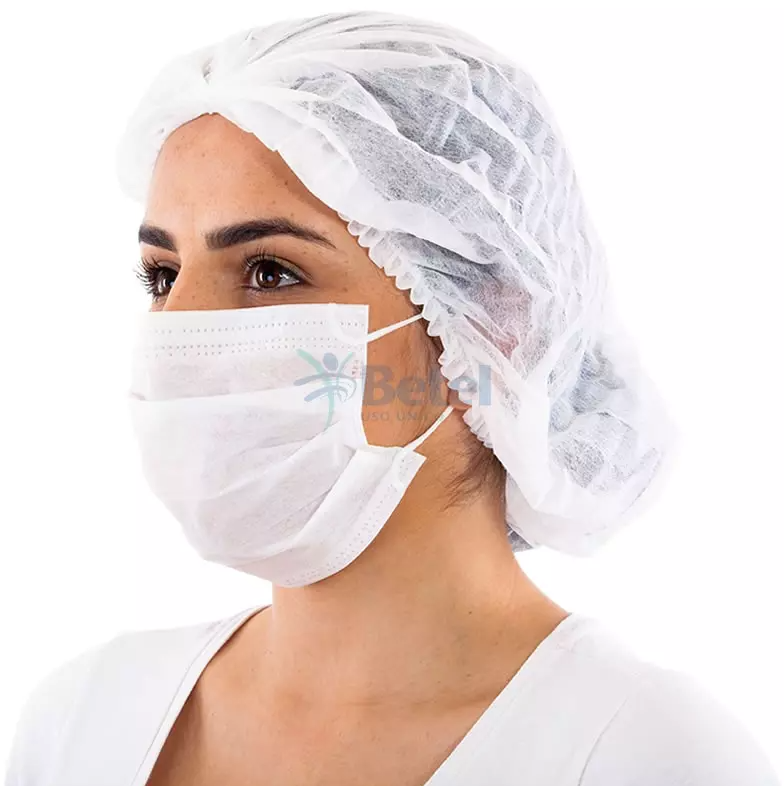 Máscara Cirúrgica Tripla Descartável com Elástico e Clip Nasal - (Pc 50 uni) - Branco